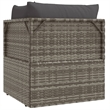 Afuera Living Corner Sofa PE Rattan & Powder-Coated Steel in Gray
