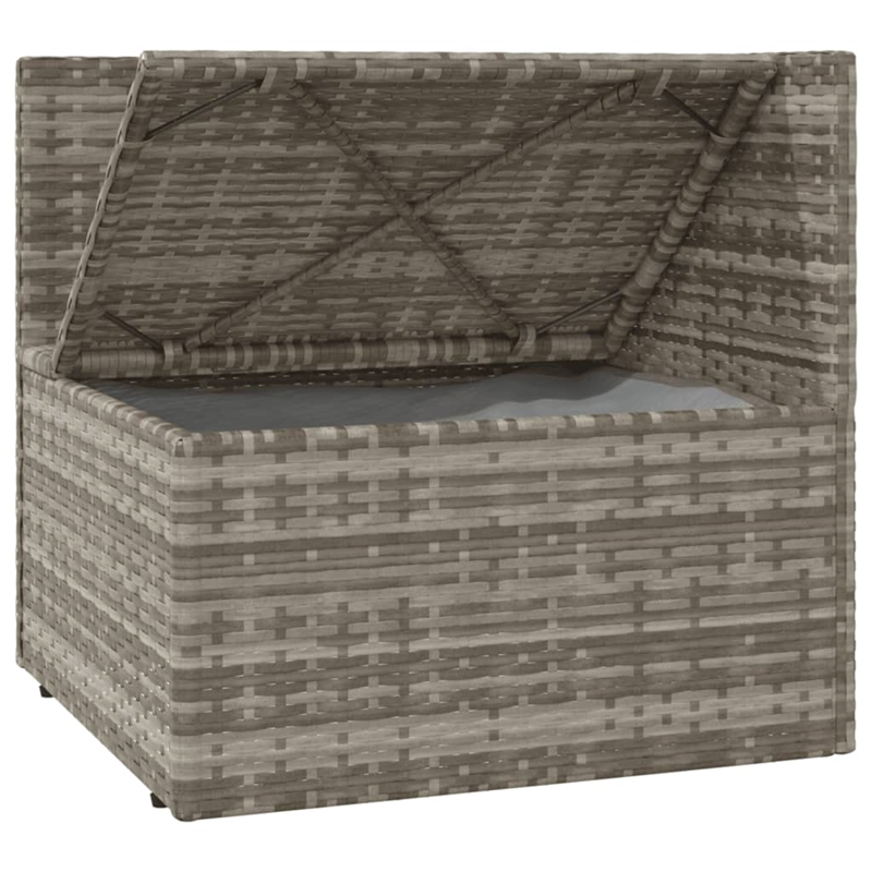 Afuera Living Corner Sofa PE Rattan & Powder-Coated Steel in Gray