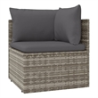 Afuera Living Corner Sofa PE Rattan & Powder-Coated Steel in Gray