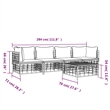 Afuera Living Poly Rattan Large Modular Garden Lounge Set in Dark Gray