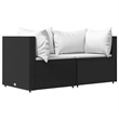 Afuera Living Poly Rattan Patio Lounge Set Black And in White