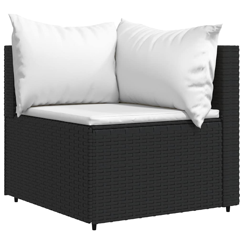 Afuera Living Poly Rattan Patio Lounge Set Black And in White