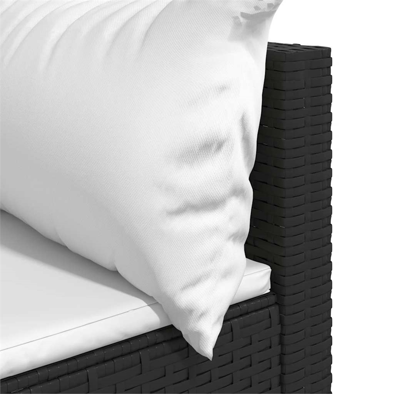 Afuera Living Poly Rattan Patio Lounge Set Black And in White