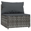 Afuera Living Rattan & Powder-Coated Steel & Polyester Patio Lounge Set in Gray
