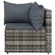 Afuera Living Rattan & Powder-Coated Steel & Polyester Patio Lounge Set in Gray