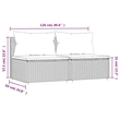 Afuera Living Contemporary Synthetic Poly Rattan Patio Middle Sofa in Gray