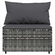 Afuera Living PE Rattan Compact Adjustable Feet Patio Lounge Set in Gray