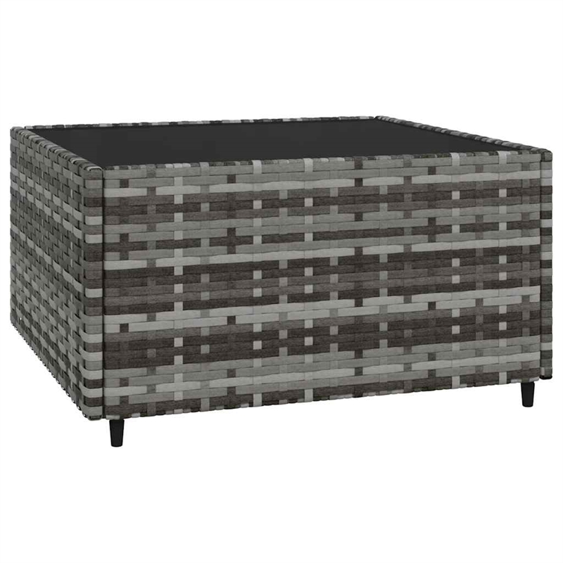 Afuera Living PE Rattan Compact Adjustable Feet Patio Lounge Set in Gray