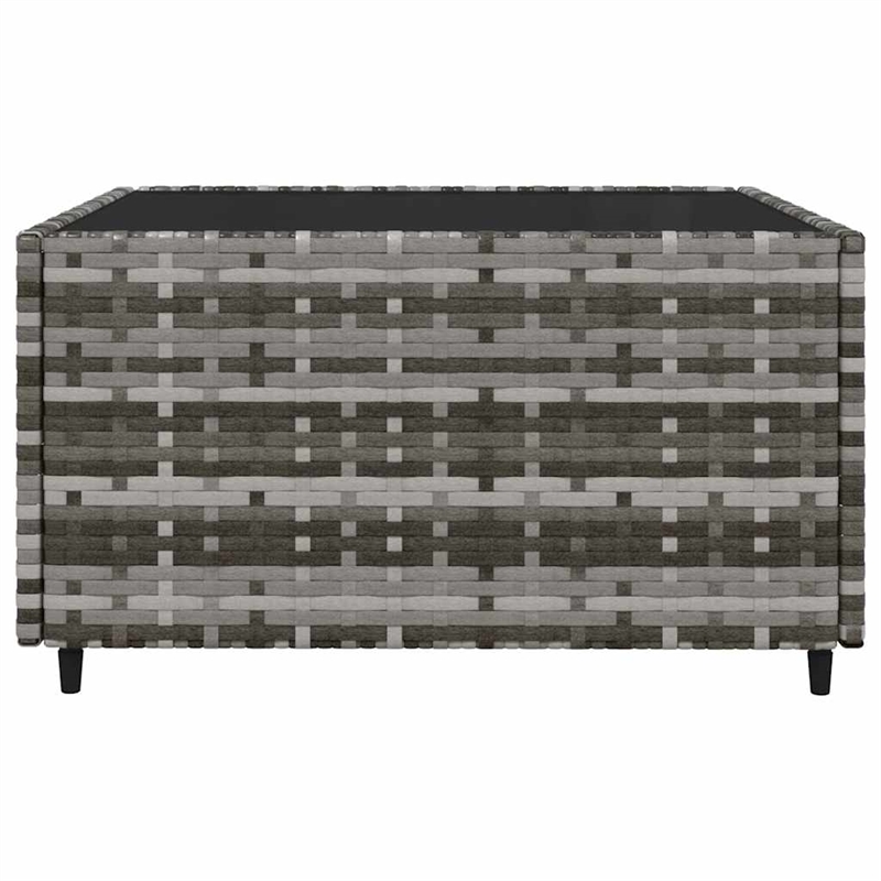 Afuera Living PE Rattan Compact Adjustable Feet Patio Lounge Set in Gray