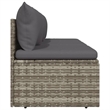 Afuera Living 3-Seater Poly Rattan Large Adjustable Feet Garden Sofa in Gray