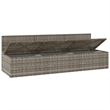 Afuera Living 3-Seater Poly Rattan Large Adjustable Feet Garden Sofa in Gray