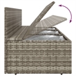 Afuera Living 3-Seater Poly Rattan Large Adjustable Feet Garden Sofa in Gray