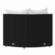 Afuera Living Rattan & Powder-Coated Steel & Polyester Patio Corner Sofa inBlack