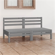 Afuera Living Solid Pinewood Medium Modular Garden Sofa in Sofa Gray