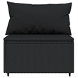 Afuera Living Contemporary Synthetic Poly Rattan Patio Lounge Set in Black