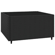 Afuera Living Contemporary Synthetic Poly Rattan Patio Lounge Set in Black
