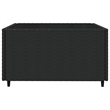 Afuera Living Contemporary Synthetic Poly Rattan Patio Lounge Set in Black