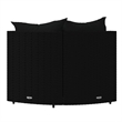 Afuera Living Contemporary Rattan Patio Corner Sofa in Black