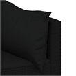 Afuera Living Contemporary Rattan Patio Corner Sofa in Black
