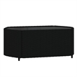 Afuera Living Contemporary Synthetic Poly Rattan Patio Lounge Set in Black