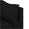 Afuera Living Contemporary Synthetic Poly Rattan Patio Lounge Set in Black