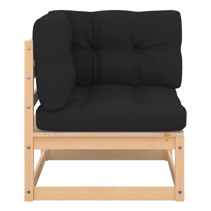 Afuera Living Solid Pinewood Medium Modular Corner Sofa in Anthracite