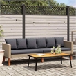 Afuera Living Contemporary Synthetic Poly Rattan Garden Sofa in Beige