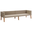 Afuera Living Contemporary Synthetic Poly Rattan Garden Sofa in Beige