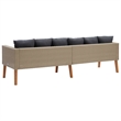 Afuera Living Contemporary Synthetic Poly Rattan Garden Sofa in Beige