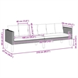Afuera Living Contemporary Synthetic Poly Rattan Garden Sofa in Beige