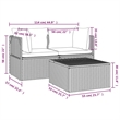 Afuera Living Contemporary PE Rattan PVC Garden Lounge Set in Gray