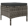 Afuera Living PE Rattan 2 Seater Removable Covers Patio Sofa Set in Gray