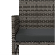 Afuera Living PE Rattan 2 Seater Removable Covers Patio Sofa Set in Gray