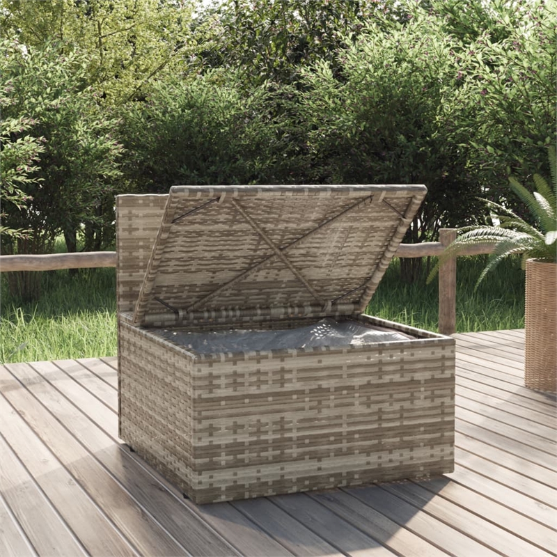 Afuera Living PE Rattan Middle Sofa with Adjustable Feet in Gray