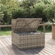 Afuera Living PE Rattan Middle Sofa with Adjustable Feet in Gray