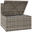 Afuera Living PE Rattan Middle Sofa with Adjustable Feet in Gray