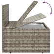 Afuera Living PE Rattan Middle Sofa with Adjustable Feet in Gray