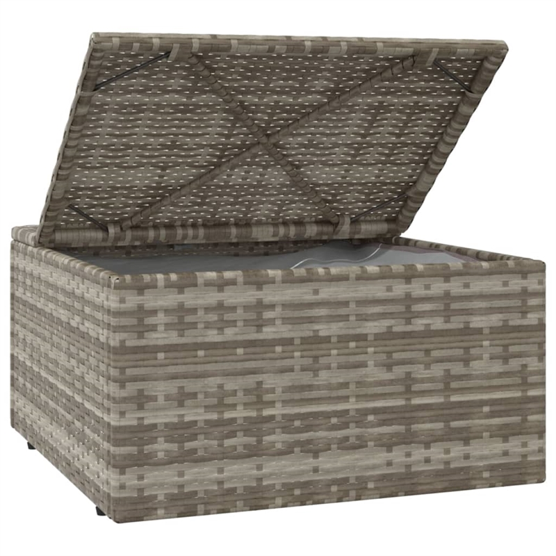 Afuera Living Contemporary Synthetic Poly Rattan Garden Lounge Set Gray