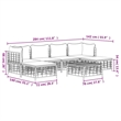Afuera Living Contemporary Rattan Garden Lounge Set Dark Gray
