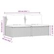 Afuera Living PE Rattan Medium Modular Patio Middle Sofa in Brown