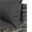 Afuera Living Contemporary Synthetic Poly Rattan Patio Corner Sofa in Gray