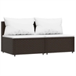 Afuera Living Contemporary Synthetic Poly Rattan Patio Lounge Set in Brown
