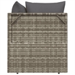 Afuera Living Rattan Steel & Polyester & Pvc Garden Lounge Set Gray