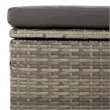Afuera Living Rattan Steel & Polyester & Pvc Garden Lounge Set Gray