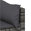 Afuera Living PE Rattan Standard Adjustable Feet Patio Lounge Set in Gray