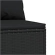 Afuera Living PE Rattan Standard Adjustable Feet Patio Middle Sofa in Black