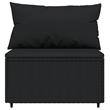 Afuera Living Contemporary Synthetic Poly Rattan Patio Lounge Set in Black