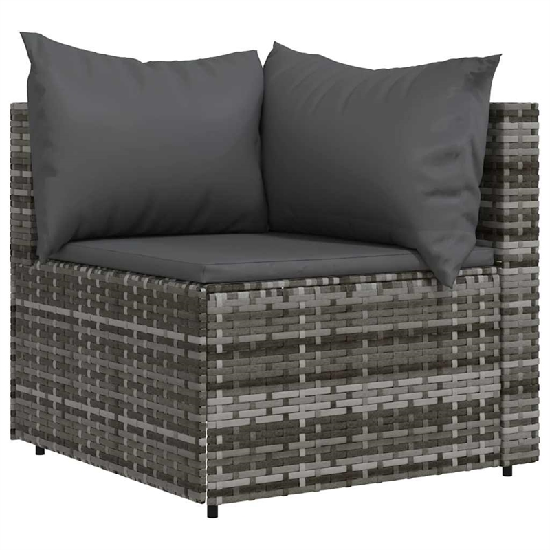Afuera Living Rattan Powder-Coated Steel & Glass Patio Lounge Set in Gray