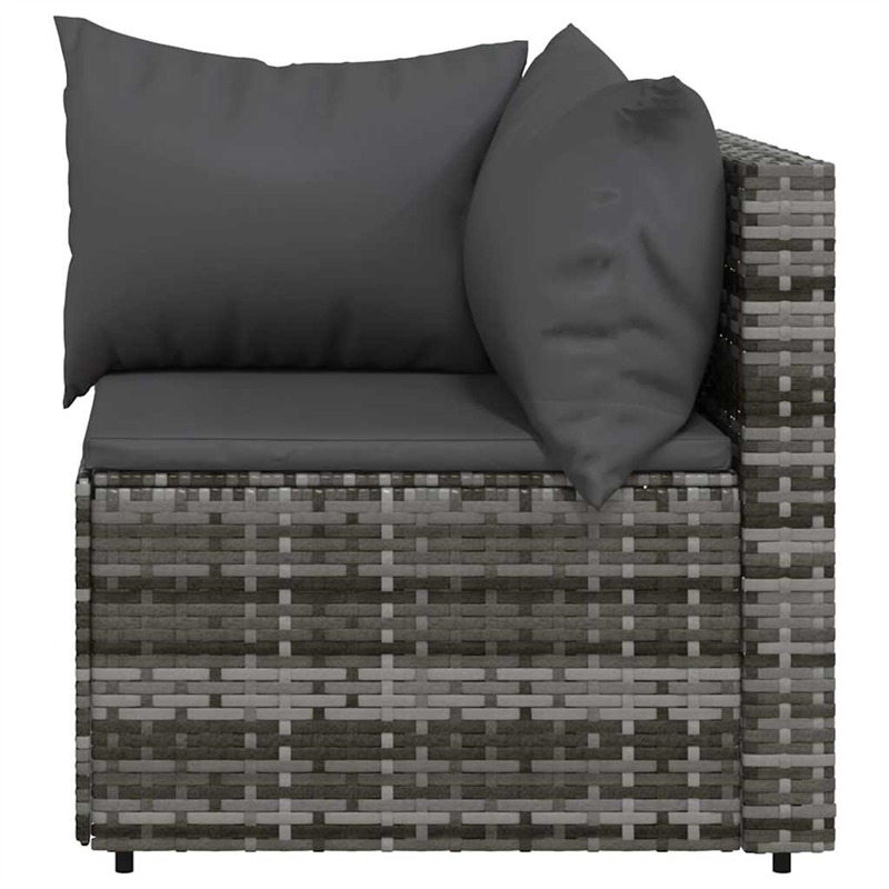 Afuera Living Rattan Powder-Coated Steel & Glass Patio Lounge Set in Gray