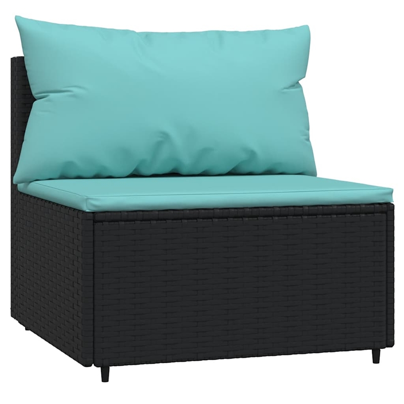 Afuera Living Rattan Powder-Coated Steel & Glass Patio Lounge Set in Black